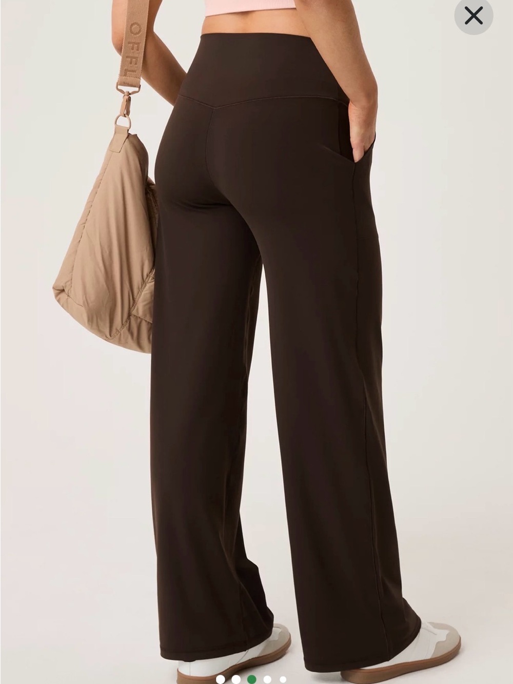 Offline By Aerie Women's Real Me Xtra High Waisted Trouser Deep Earth Medium - Picture 2 of 3